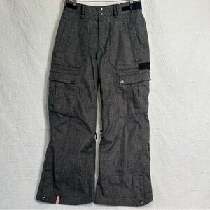 Bonfire Snowboarding Zodiac Pants Mens Medium Grey Y2K 2008 Riding Snow Pants M